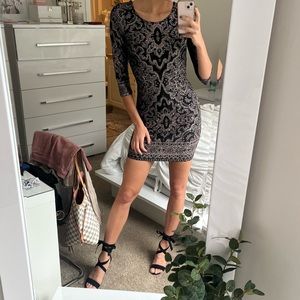 Altar’d State Glitter Bodycon Holiday Dress